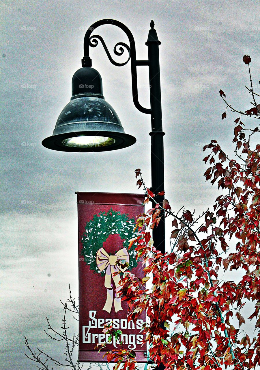 decorated lamp post