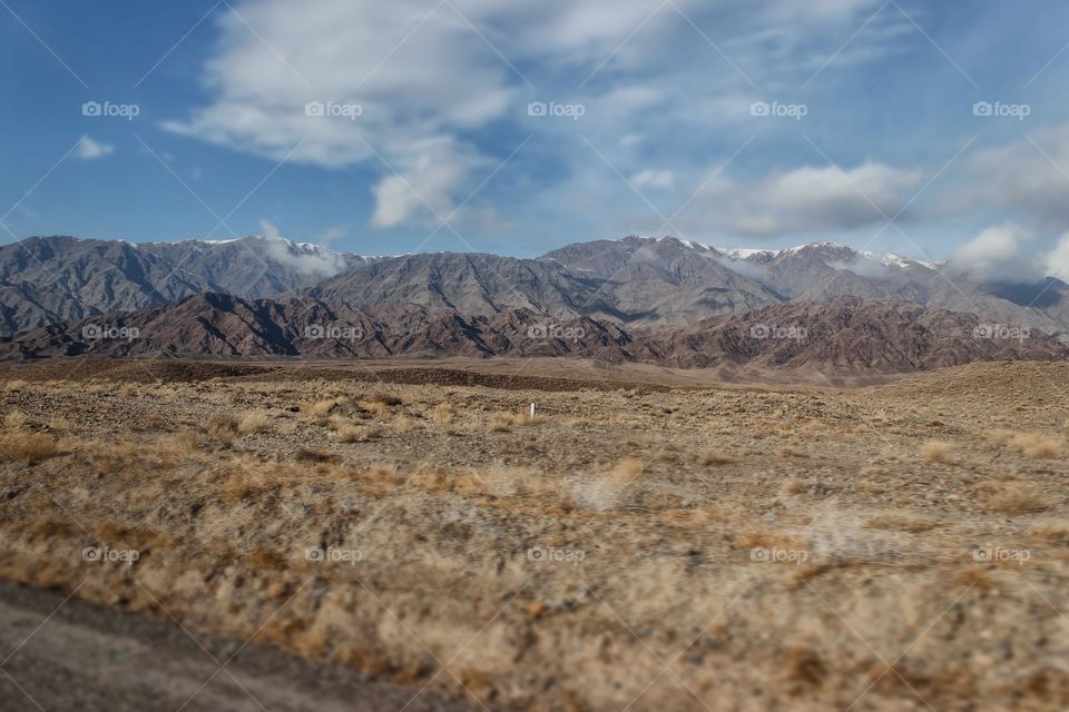 Landscape of mountain of kyrgyzstan