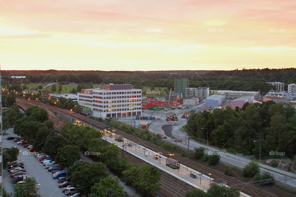 Sunset over Ulriksdal, Solna, Sweden