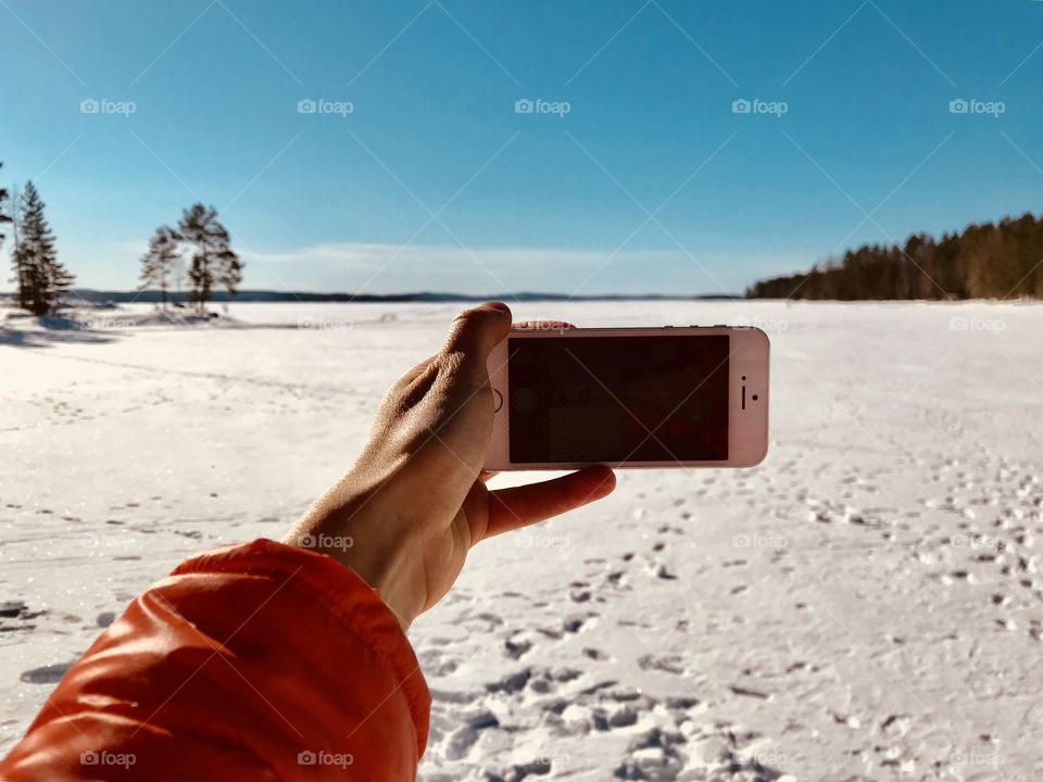 Taking picture by iphone 