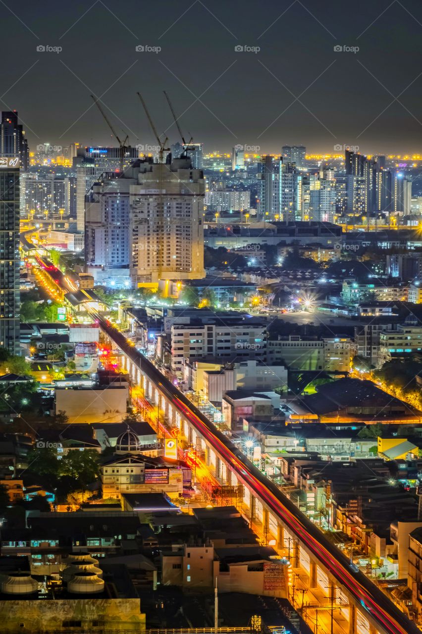 Light of skycaper in Bangkok