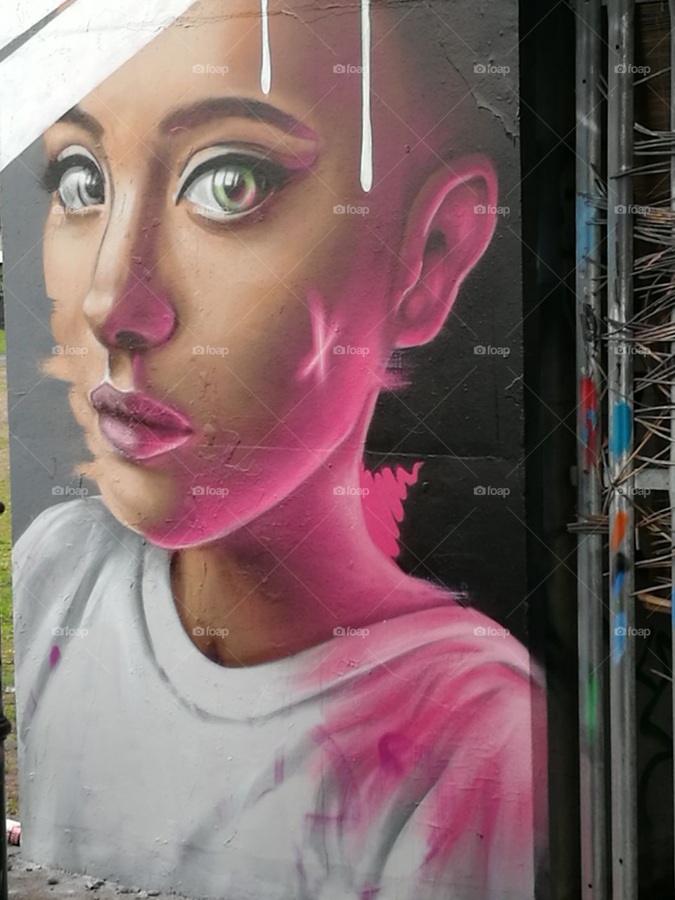 graffiti street art young lady
