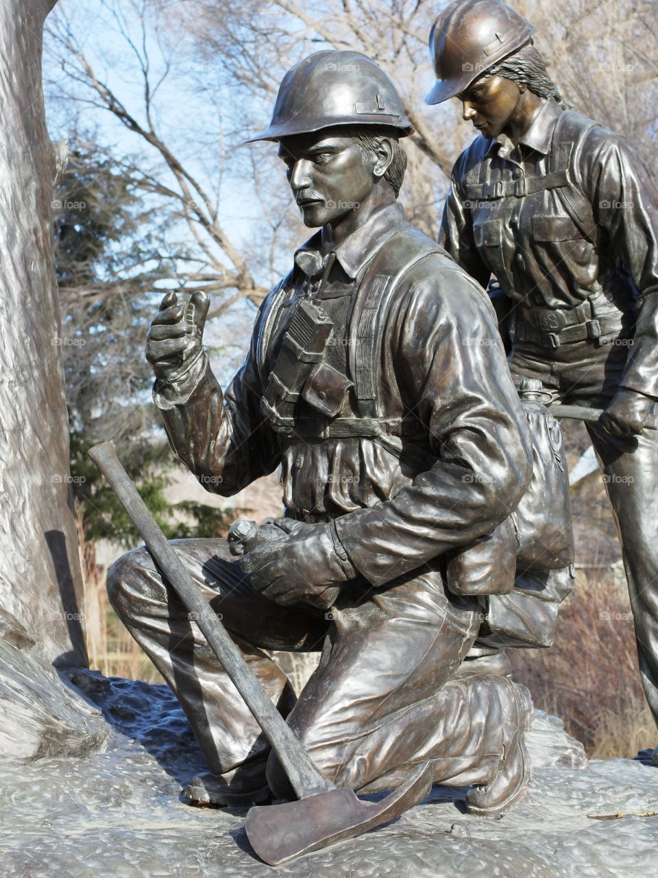 A stunning memorial at Ochoco Creek Park in Prineville in Central Oregon to all of the brave men and women who fight forest fires. 