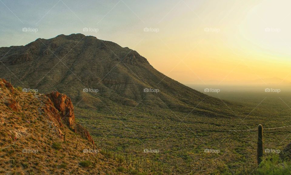 mountain and the golden hours