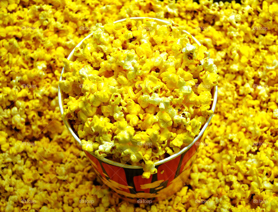 pop tub corn popcorn by refocusphoto