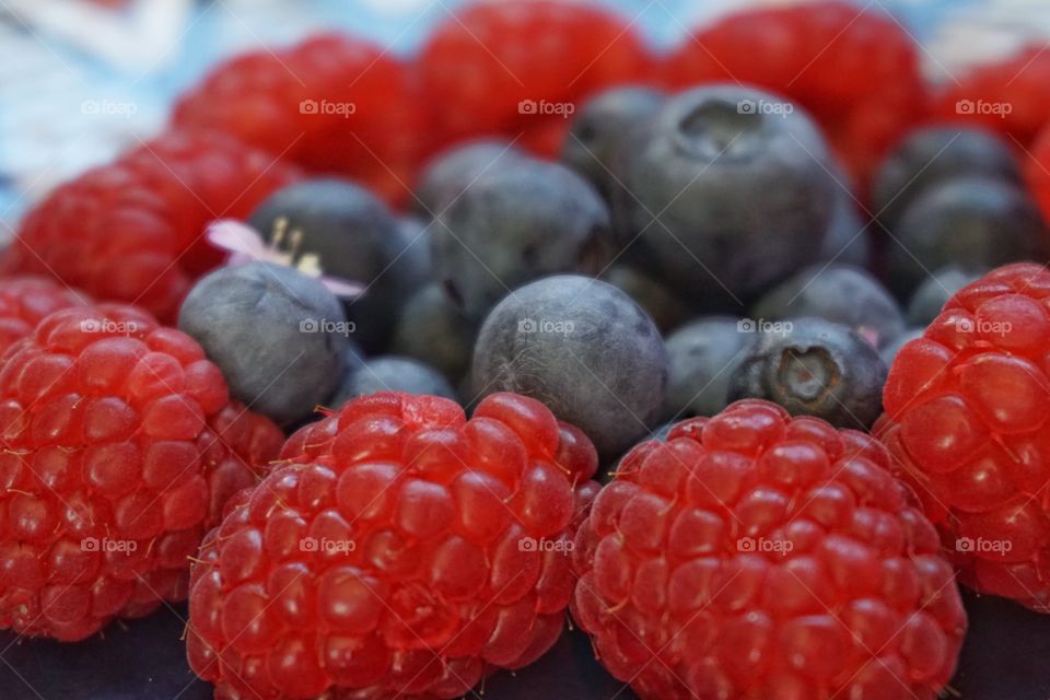 Raspberry And Blueberry Fruit 