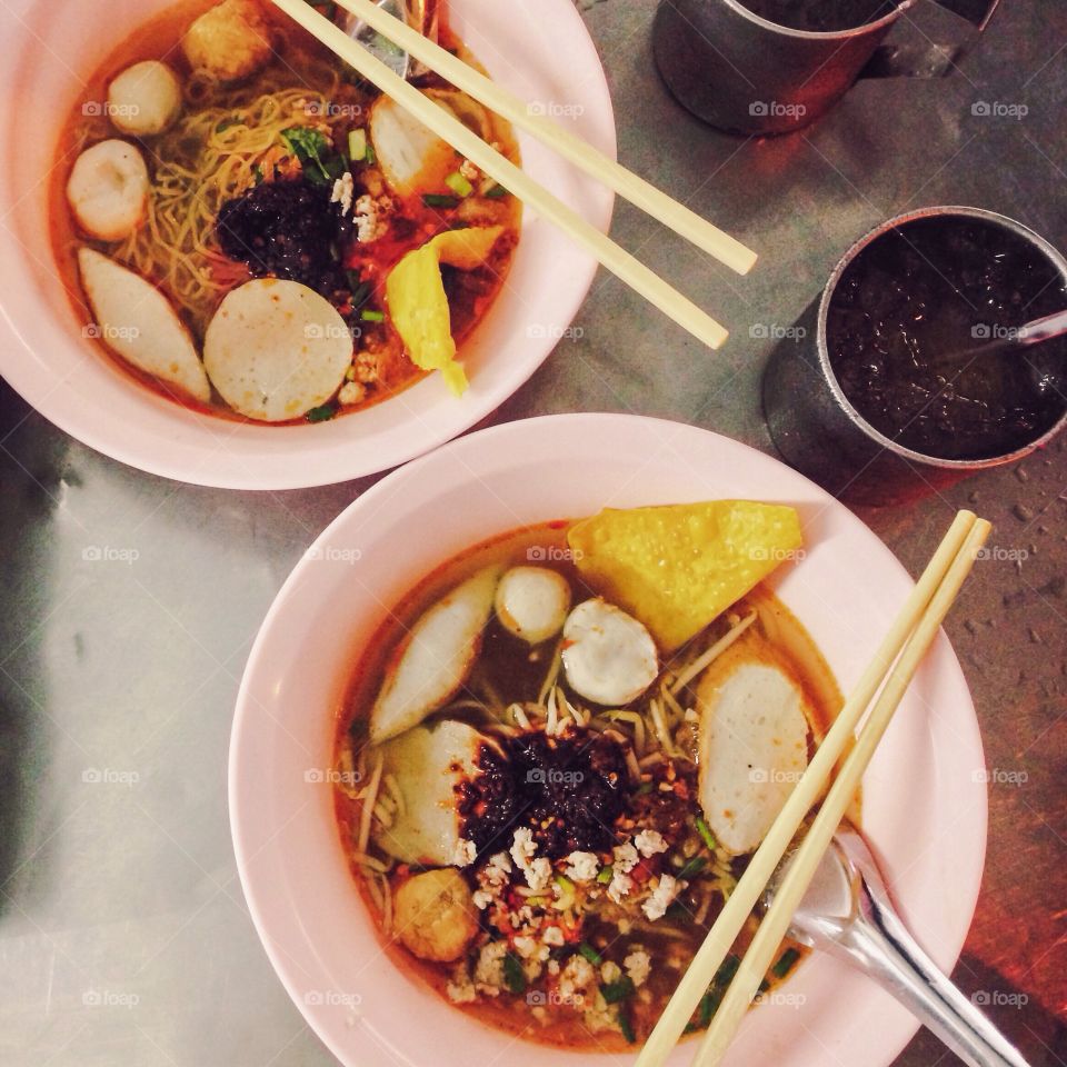 Asian Cuisine : Thai food - Tom Yum noodles 