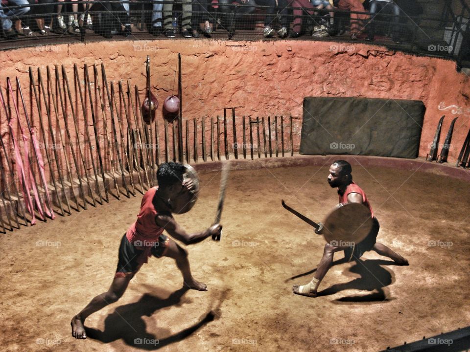 Kerala martial arts demonstration ( Kalaripayattu)