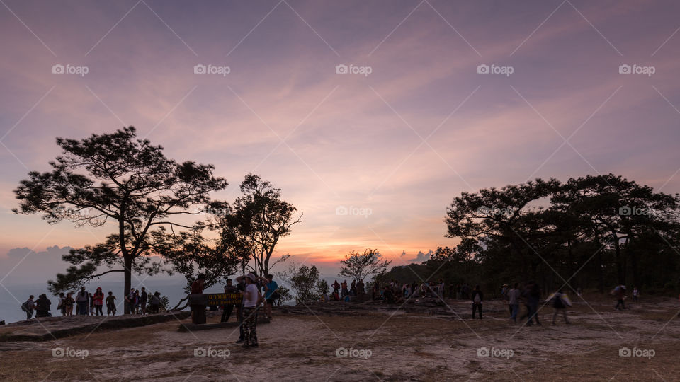 Sunset at the cliff 