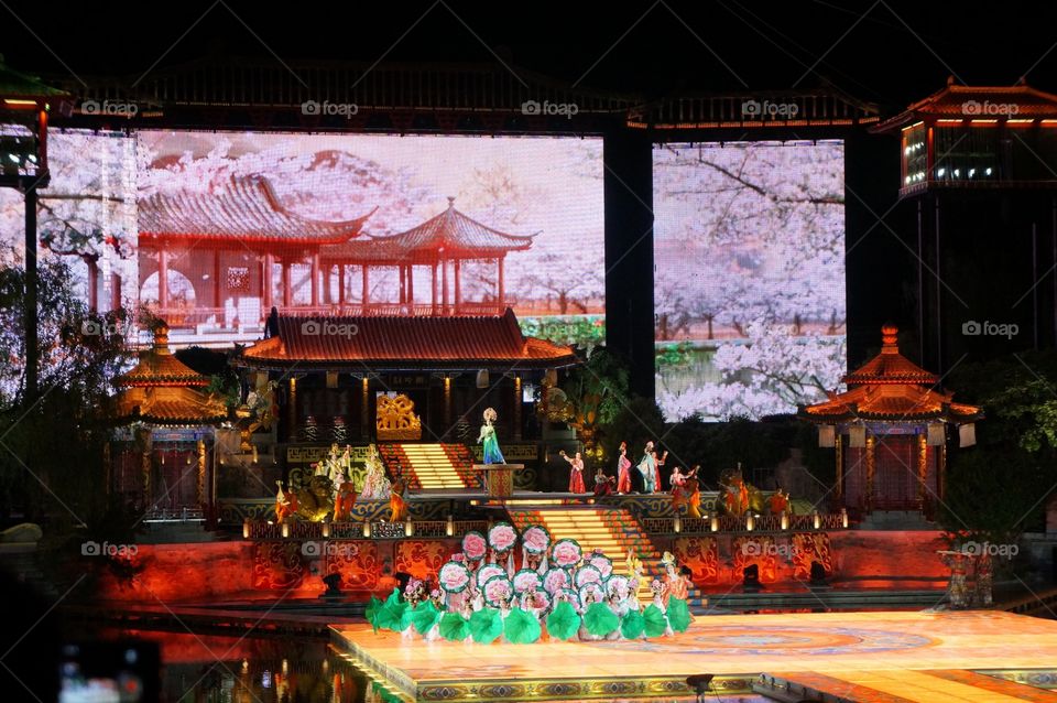 Huaqing hot springs performance in China. 