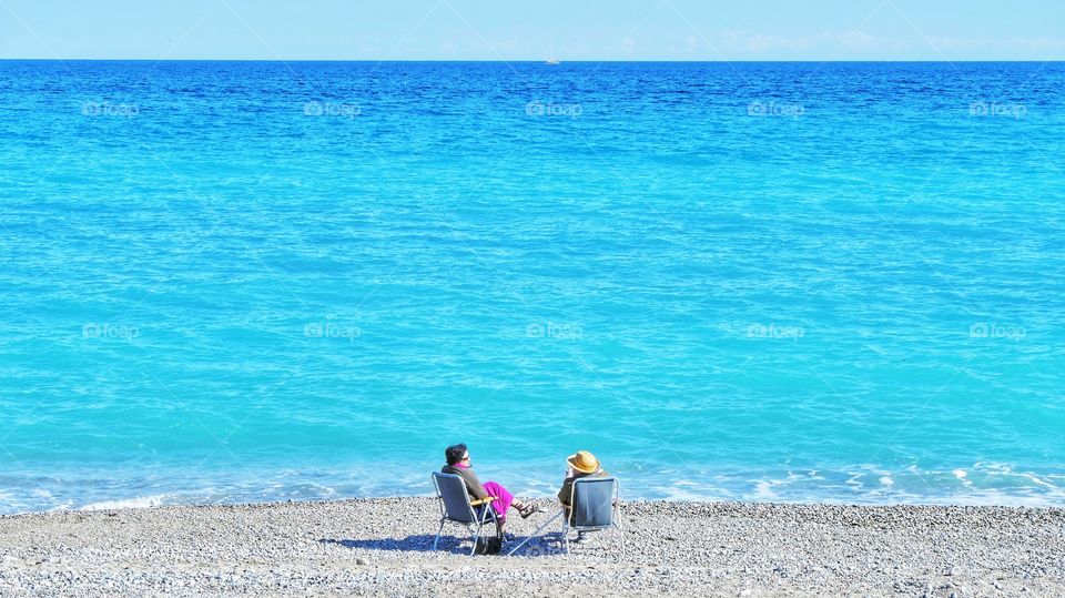Chatting with a friend on one sunny day