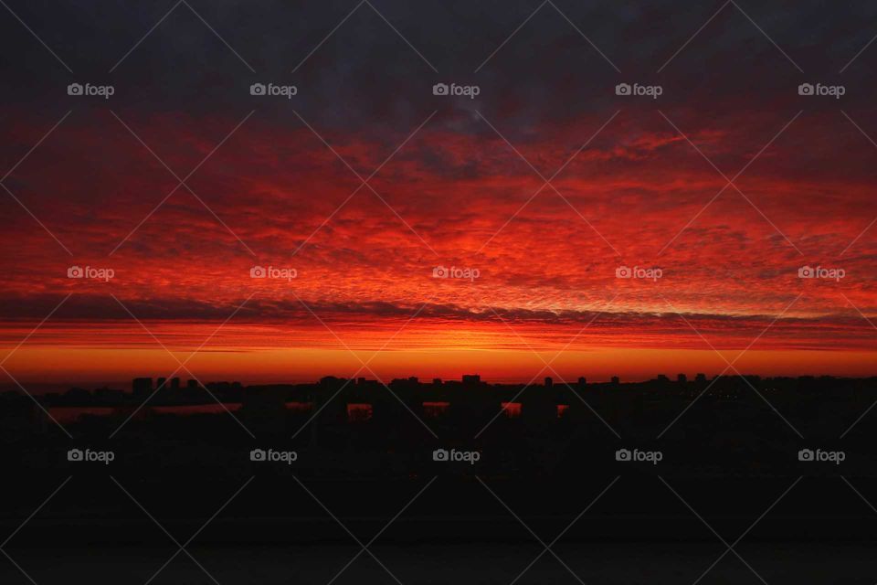 Red sunrise