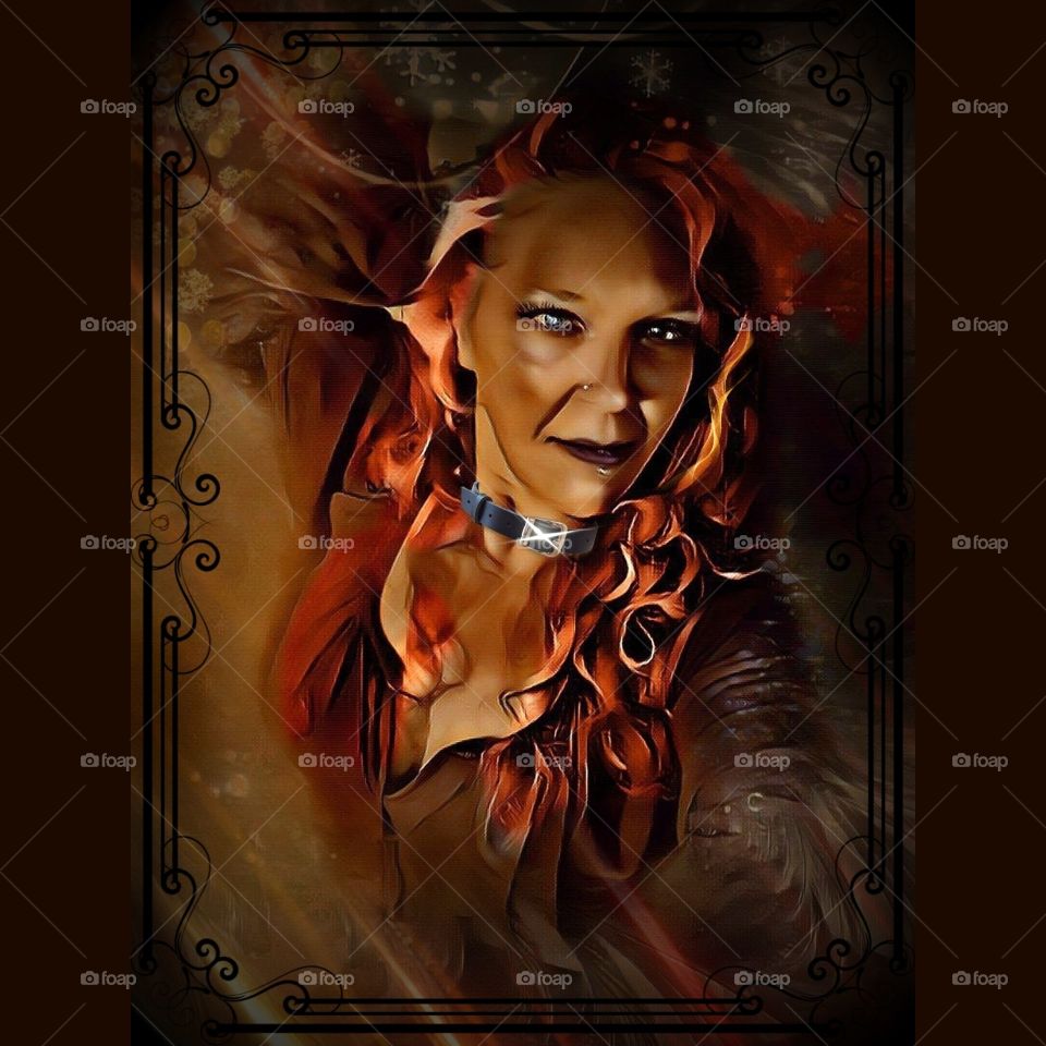 digital art selfie of a ginger