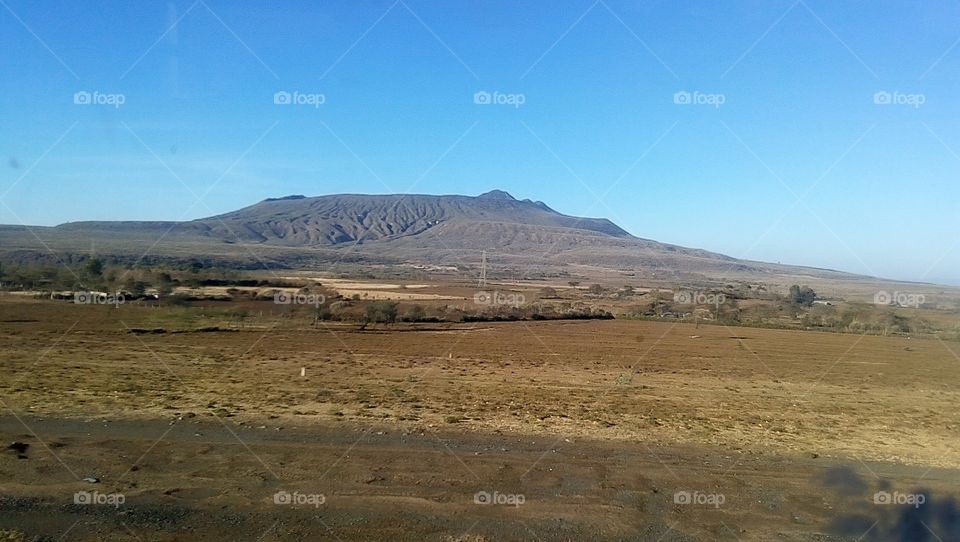volcanic mountain in rift valley ..