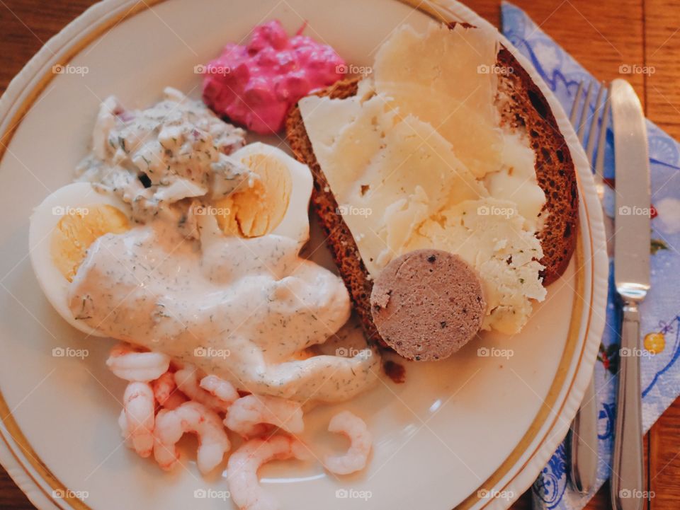 A plate of Swedish Christmas food