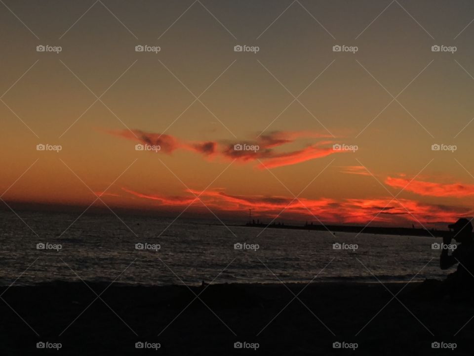 Sunset, Beach, Sea, Ocean, Water