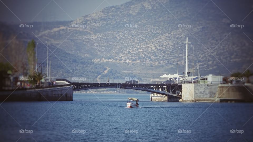Greece Chalkida old bridge. Greece, Chalkida old bridge