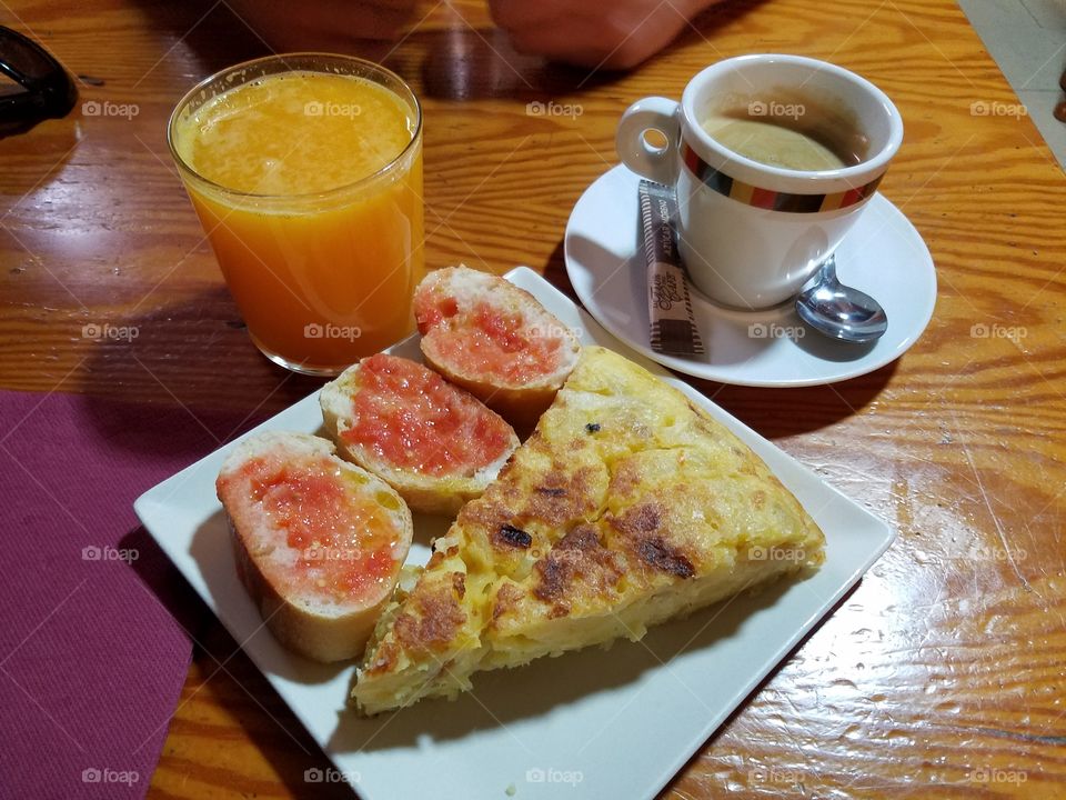 Spanish omelette breakfast