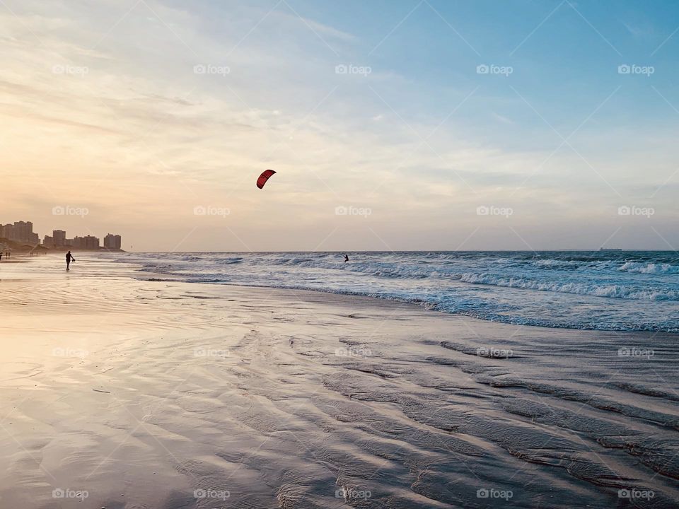 Sunset at the beach in Brazil 