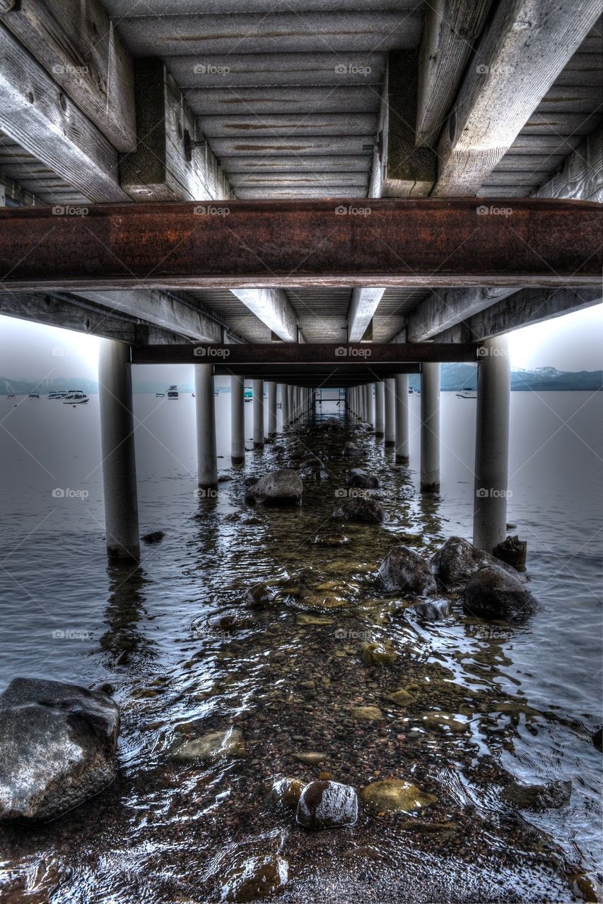 Low angle view of pier