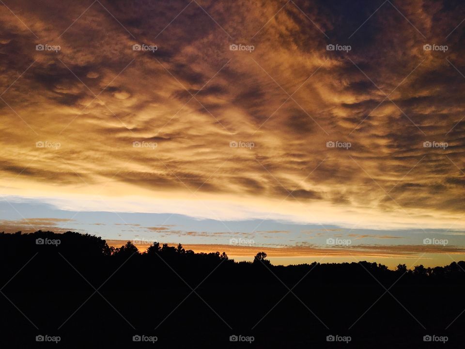 Sunset on the clouds