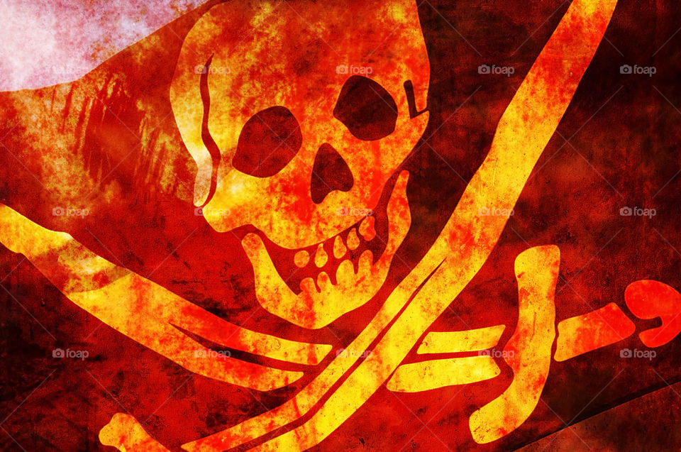 Pirate flag graphic image. 
