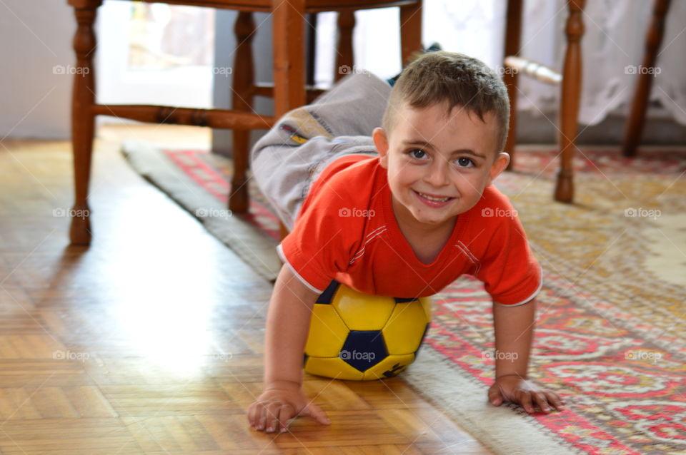 Happy boy with big smile