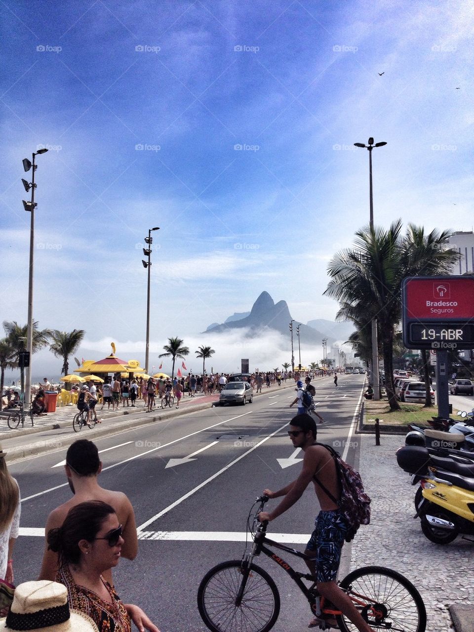 Copacabana street shore 