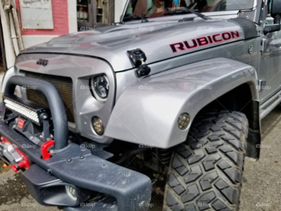 Grey Jeep Rubicon