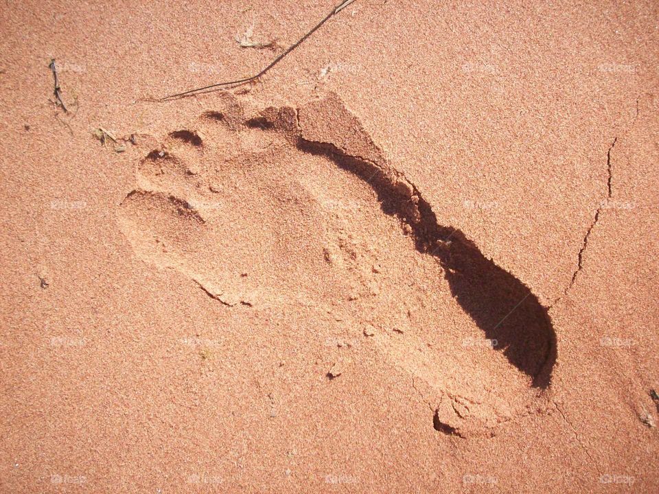 Footprint in the sand