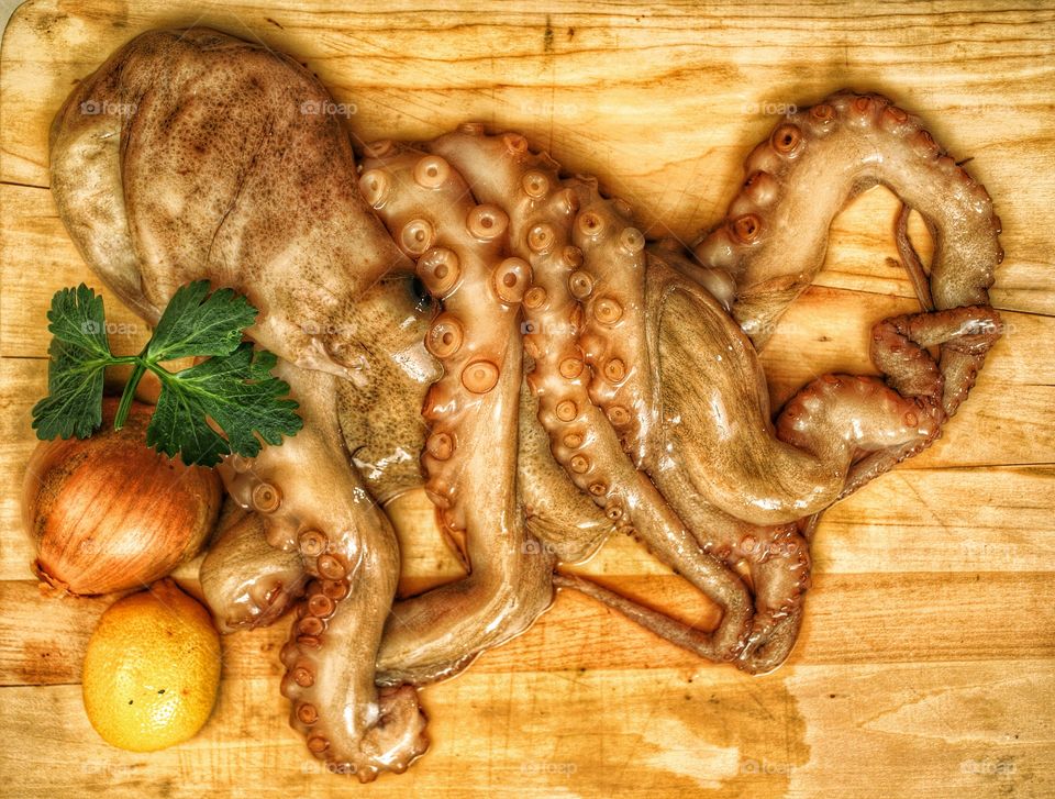 octopus . Healthy meal 