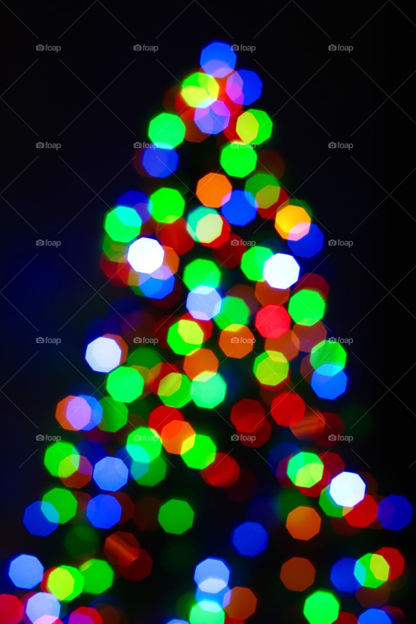 Christmas lights bokeh