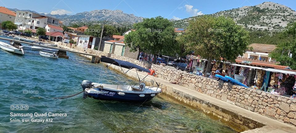 the view at the sea and part of the city