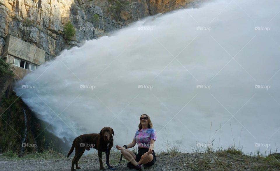 Waterjet#relax#human#dog