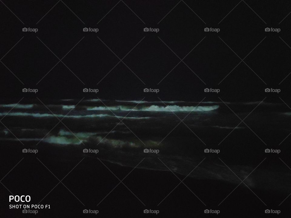 Night vision of Elliott's beach