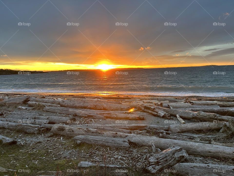 The beach on sunrise 