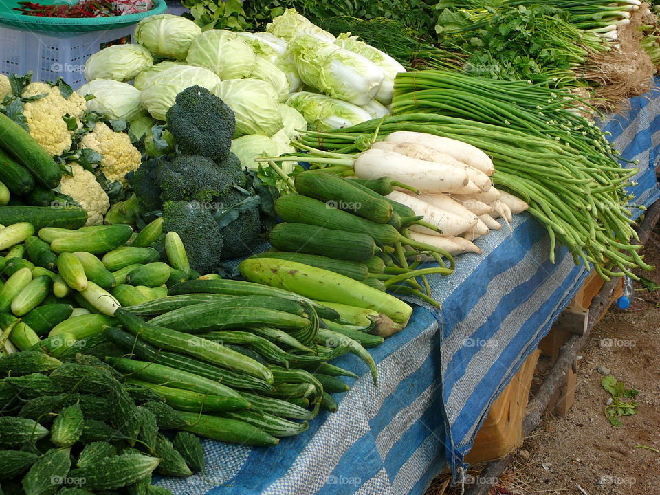 Vegetables on Thai market