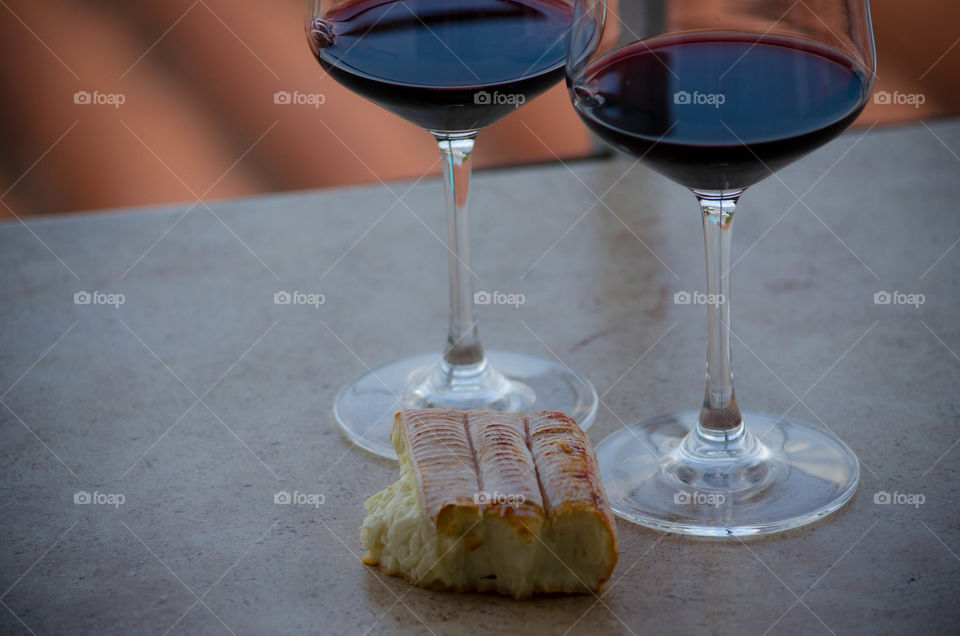 red Cretan wine and fromage. nice wine and tasty cheese, balcony Elounda Illion