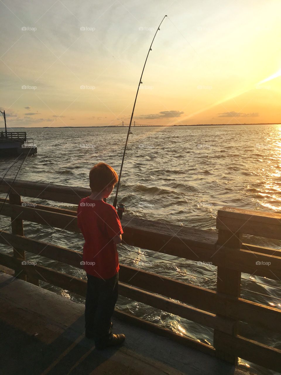 Little red fisherman