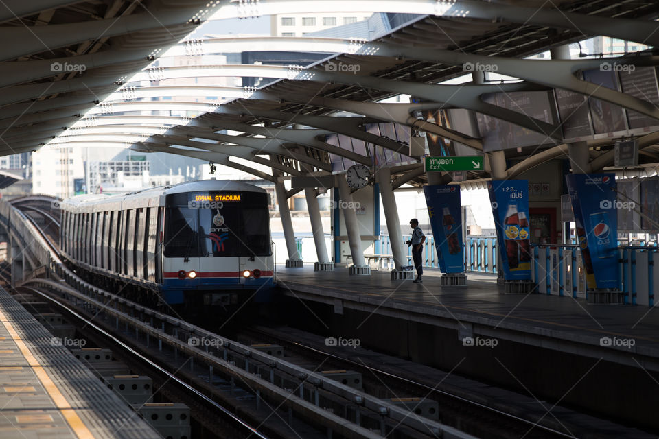 BTS train in station