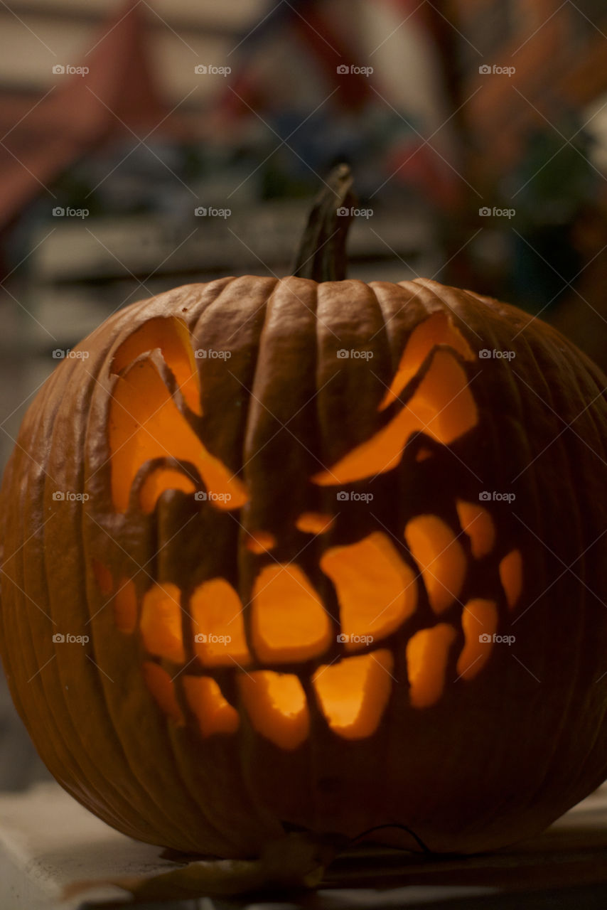Halloween, all hallows eve carved pumpkin jack-o’-lantern