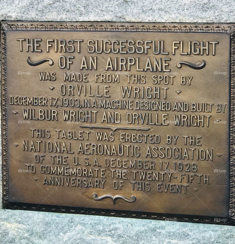 First flight plaque, Kitty Hawk,NC