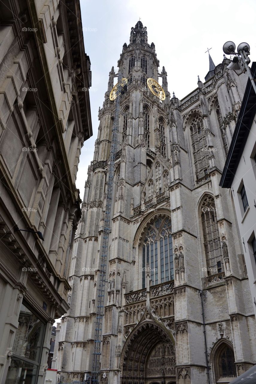 Bell tower of the cathedral of Antwerp
