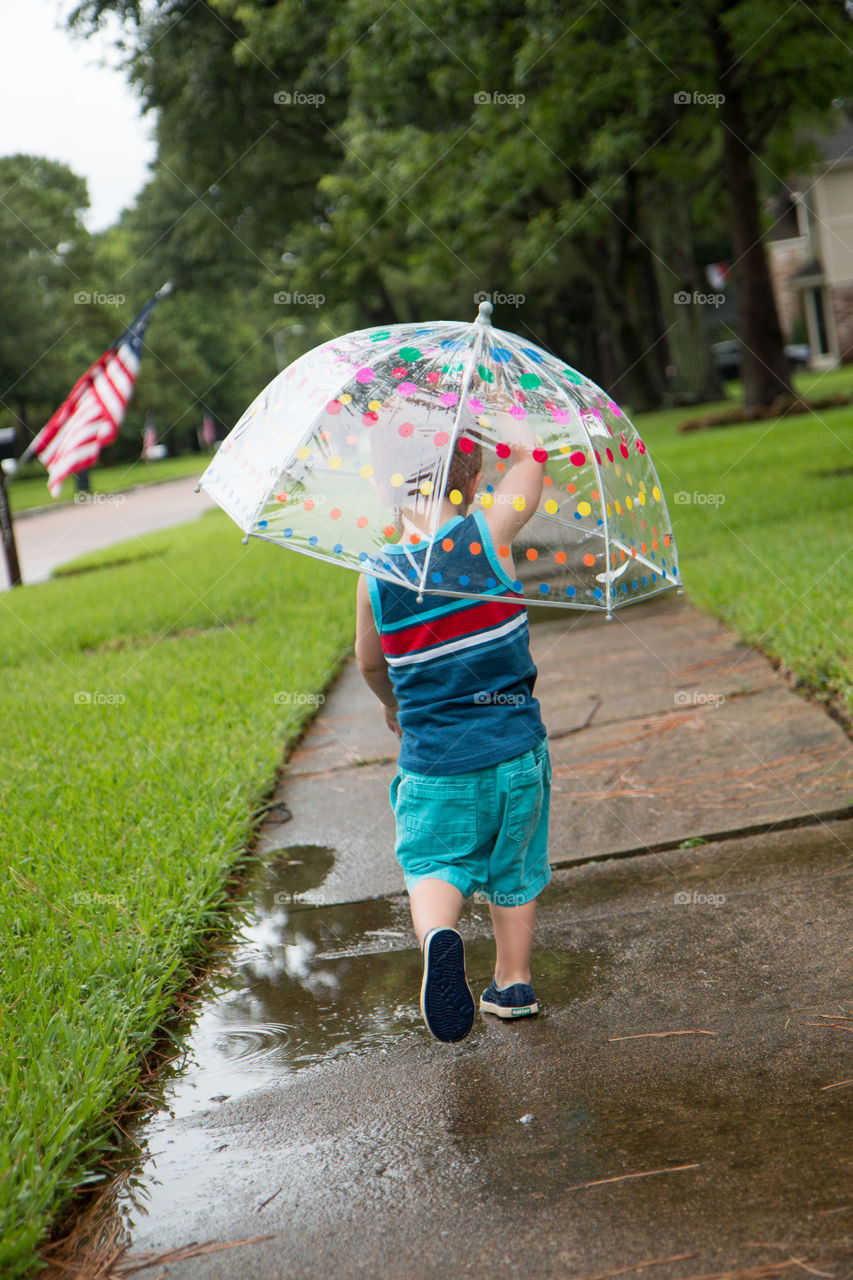 Having fun in the rain 