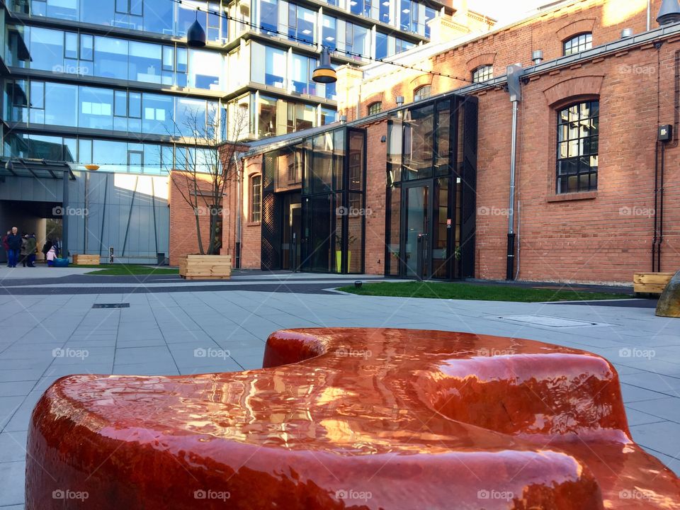 Praga Koneser Center. The historical Spirit Warehouse building which has converted into shopping area. This is a complex of cultural, office and entertainment facilities. There is a nice atmosphere there