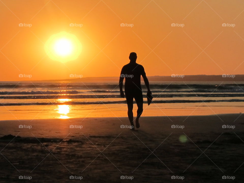 Sunset surf
