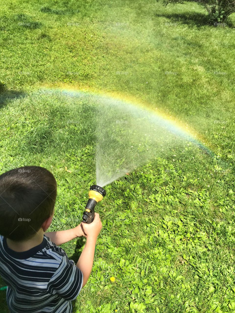 Making Rainbows with the Hose