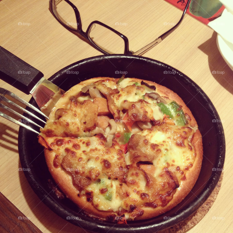 Pizza meal in Pizza Hut