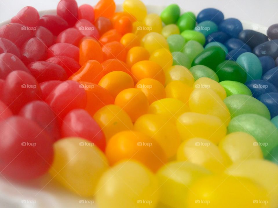 Rainbow Jelly Beans Closeup