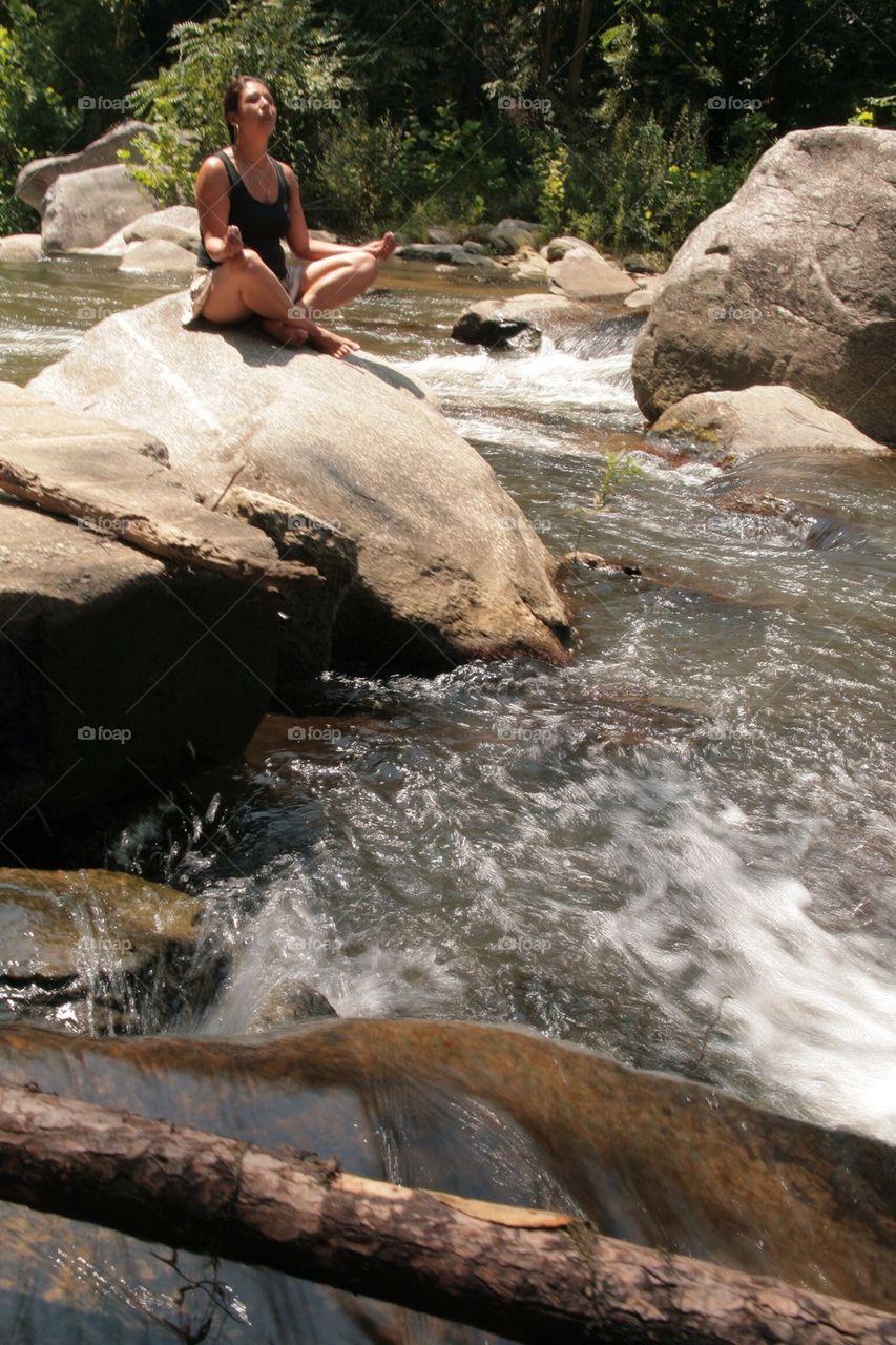 Being with zen on a rock